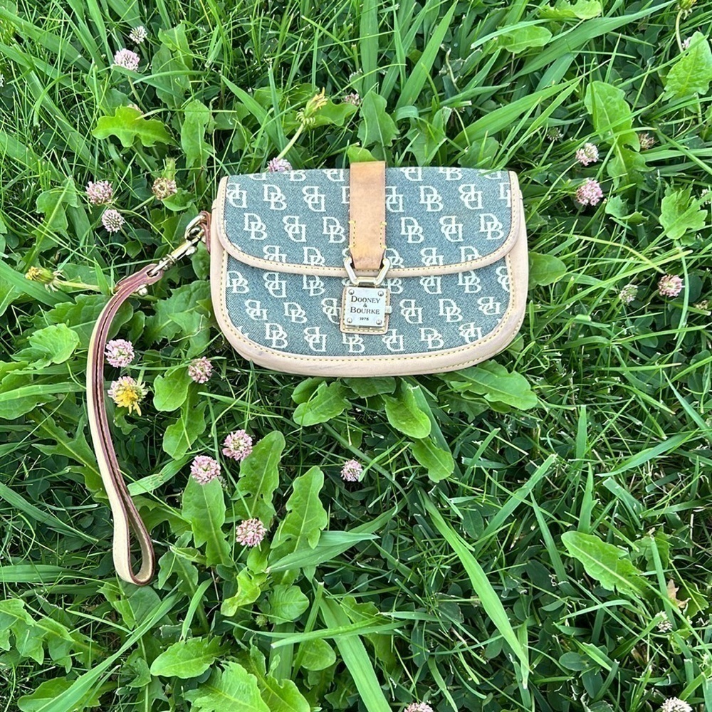 Dooney & Bourke Vachetta wristlet logo monogram